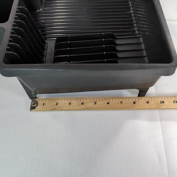 Rubbermaid 8354 Black Space Saver Drainer Drip Dish Drying Rack 1182 2015 13x18x - Picture 14 of 16